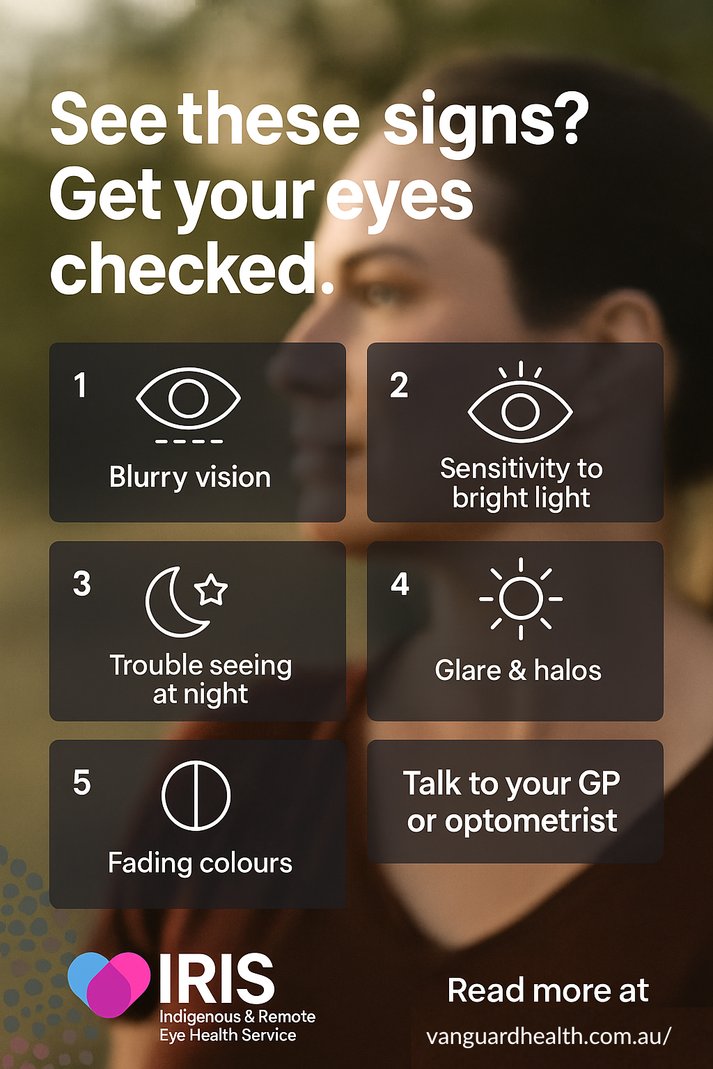 Cataract awareness infographic - community-focused design