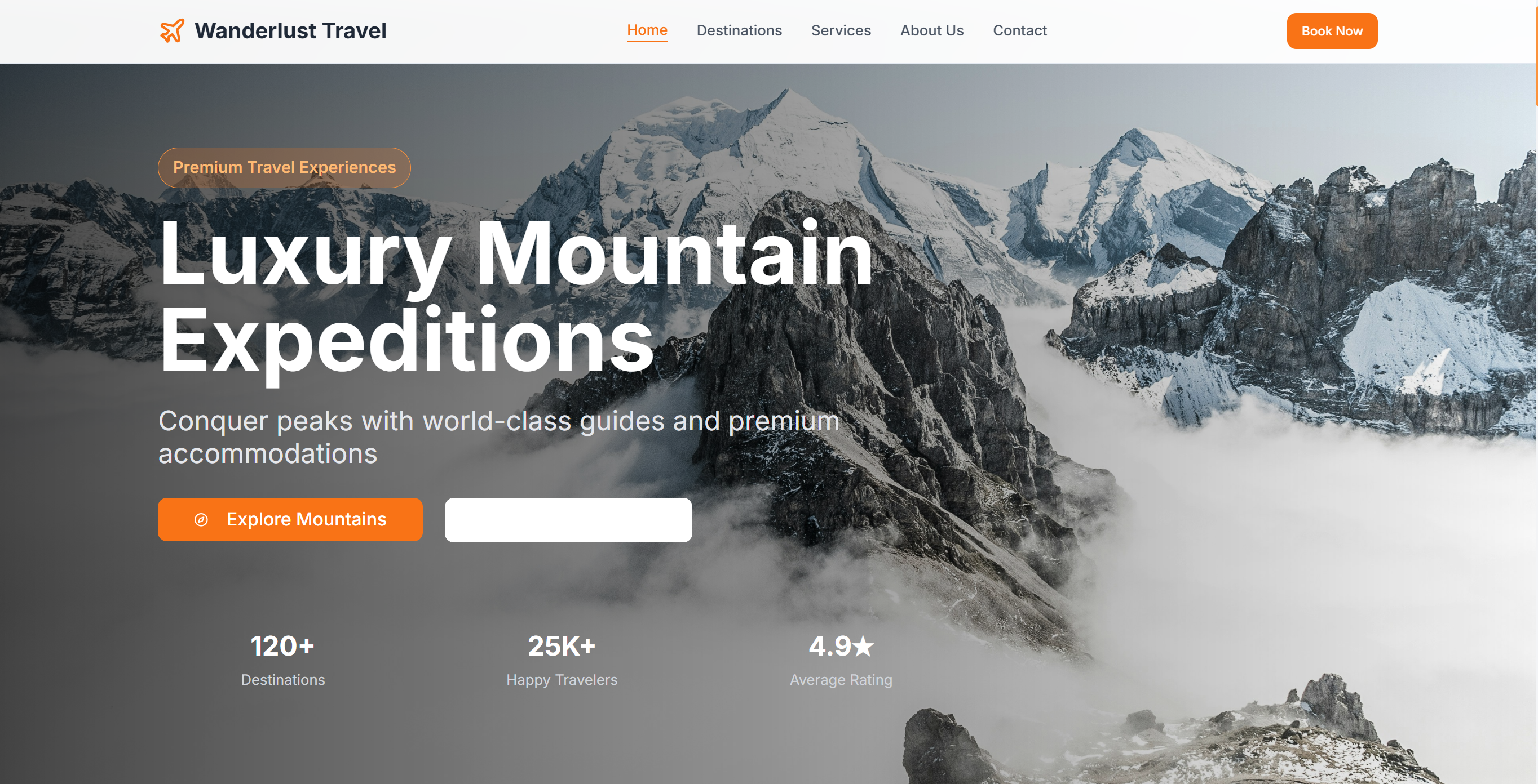Wanderlust Travel Website Preview
